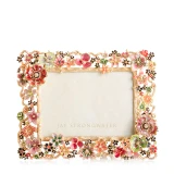 Jay Strongwater Ophelia Cluster Floral 5" x 7" Crystal Picture Frame in Jewel