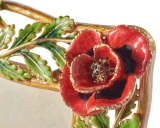 Jay Strongwater Jane Poppy 5" x 7" Crystal Picture Frame in Flora