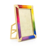 Jay Strongwater Lavinia 4" x 6" Rainbow Crystal Picture Frame