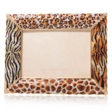 Jay Strongwater Demi Mixed Animal Print 5" x 7" Jungle Crystal Picture Frame