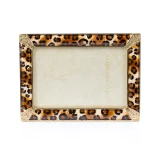Jay Strongwater Lavinia Leopard 4" x 6" Crystal Picture Frame