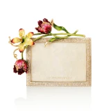 Jay Strongwater Margery Tulip Flora 5" x 7" Crystal Picture Frame 