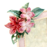 Jay Strongwater Amara Tropical Flower 3" x 4" Crystal Picture Frame