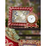 Jay Strongwater Blair Ruffled Edge Ruby 5" x 7" Crystal Picture Frame
