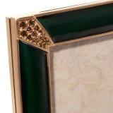 Jay Strongwater Lavinia Deep Emerald 4" x 6" Crystal Picture Frame