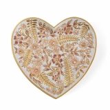 Jay Strongwater Aria Floral Heart Pink Trinket Tray