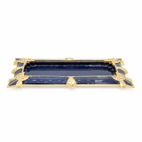 Jay Strongwater Charles Art Deco Tray - Delft Garden