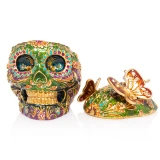 Jay Strongwater Rivera Skull with Butterflies Box