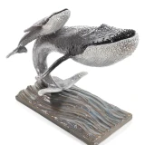 Jay Strongwater Finn Whale and Calf Figurine