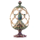 Jay Strongwater Roman Peacock Egg Objet