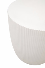 Essentials For Living - Soleil Fluted End Table in Ivory Concrete