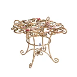 Jay Strongwater Sophia Floral Dining Table