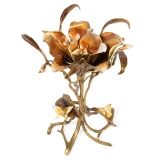 Jay Strongwater Marjorie Magnolia Table - Gold & White
