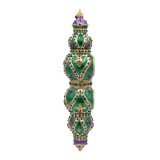 Jay Strongwater Jewel Icicle Ornament - Green and Purple