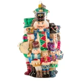 Jay Strongwater 12 Drummers Drumming Glass Ornament