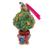 Jay Strongwater Partridge In A Pear Tree Glass Ornament