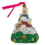 Jay Strongwater Six Geese Of Laying Glass Ornament