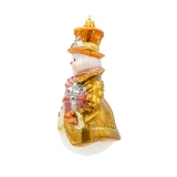 Jay Strongwater Metallic Gentleman Snowman Glass Ornament