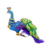 Jay Strongwater Peacock Glass Ornament Clip