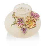 Jay Strongwater Holland Leaf and Flower 5" Vase - Flora