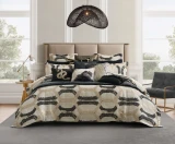 Cloud9 Design Noir Black Geometric Duvet Set