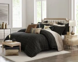 Cloud9 Design Onyx Black Striped Duvet Set