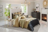 Cloud9 Design Mira Stone Charcoal Velvet Duvet Cover