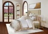 Cloud9 Design Mira Ivory Beige Velvet Duvet Cover