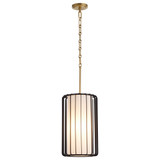 Cyan Design Tuxedo Pendant Small in Black and Aged Brass