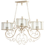 Cyan Design Florine Island 9-Light in Persian White and Mystic Silver