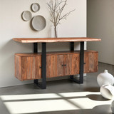 World Interiors - Acres 63" Media Cabinet in Brownstone