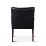World Interiors - Aven Armchair in Black Leather with Dark Legs