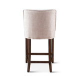 World Interiors - Avery 20" Counter Chair with White Linen and Dark Legs