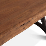 World Interiors - Blayne 72" Dining Table in Live Edge Acacia with Walnut Finish