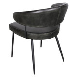 World Interiors - Brisbane Dover 23" Armchair in Weathered Black Leather