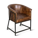 World Interiors - Brisbane Polo Armchair in Antique Whiskey Leather