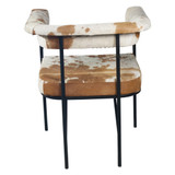 World Interiors - Charleston 18" Dining Armchair in Brown Hair on Hide Leather