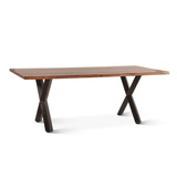 World Interiors - Elliston 80" Dining Table in Sheesham and Matte Black Iron