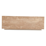 World Interiors - Giza 50" Drum Coffee Table in Travertine Stone
