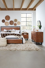 World Interiors - Glenwood Nightstand in Acacia with Walnut Finish
