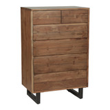 World Interiors - Glenwood 34" Tall Chest in Smoked Acacia