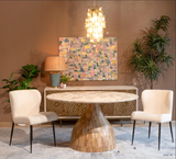 World Interiors - Isabella 20" White Boucle Dining Chair