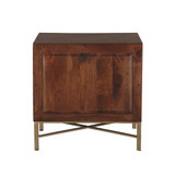 World Interiors - Manhattan Retro Mid Century Mango Wood Nightstand