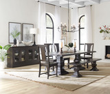 World Interiors - Toulon 84" Dining Table in Vintage Brown Finish