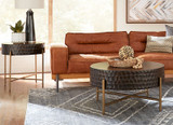 World Interiors - Vallarta 24" Side Table in Mango Wood and Iron with Two Toned Finish