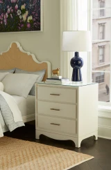 Villa & House - Astrid Lamp with 17" White Linen Shade - Nocturne Blue