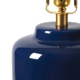 Villa & House - Draper Lamp with 17" Papyrus Shade - Nocturne Blue