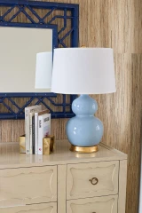 Villa & House - Jade Porcelain Lamp Without Shade - Periwinkle Blue