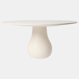 Global Views Baobab Dining Table - Ecru Matte Lacquer