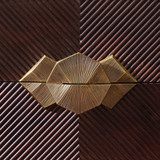 Global Views Galapagos Two-Drawer Chest - Carved Mango Wood & Brass